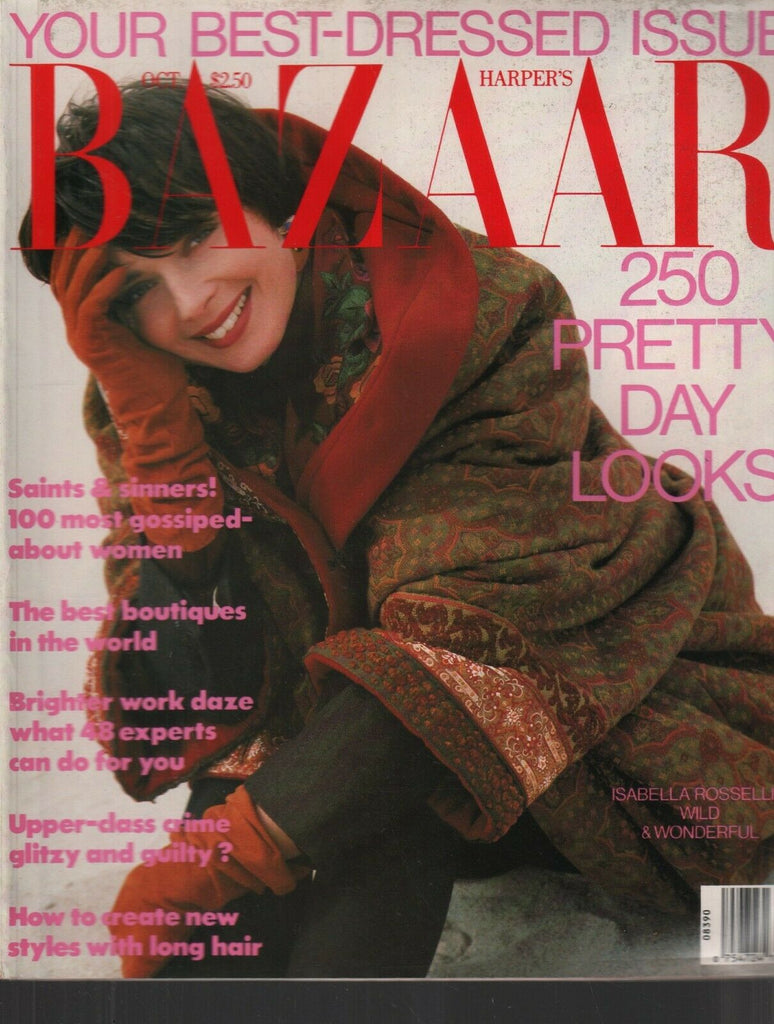 Harper's Bazaar October 1990 Isabella Rossellini 111319AME