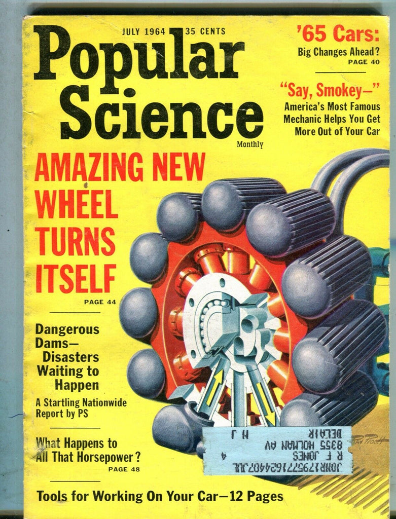 Popular Science Magazine July 1964 Amazing New Wheel Turns Itself 062317nonjhe