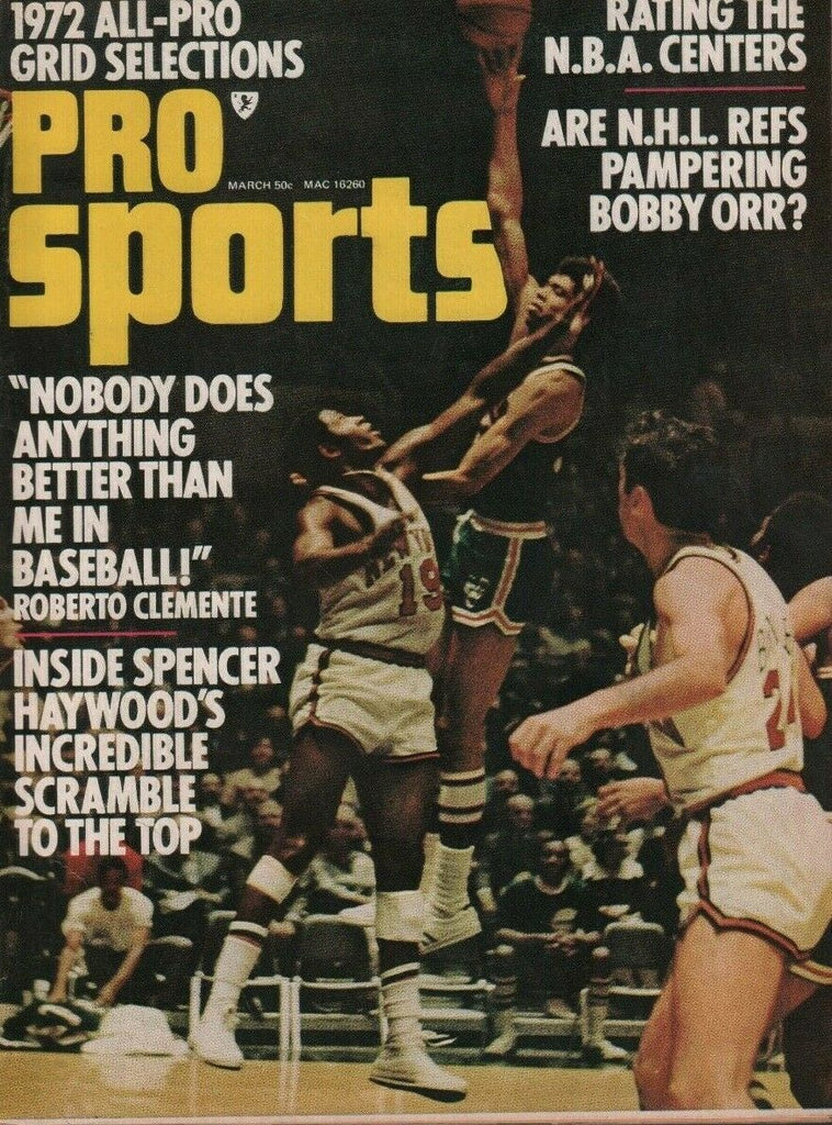 Pro Sports March 1972 Roberto Clemente Bobby Orr Kareem Abdul-Jabbar 051619DBE