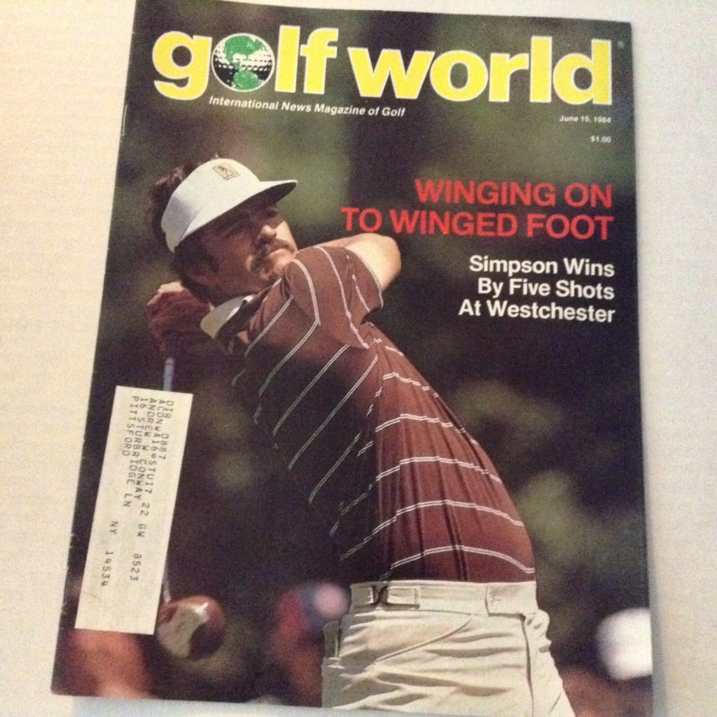 Golf World Magazine Scott Simpson At Westchester June 15, 1984 062817nonrh