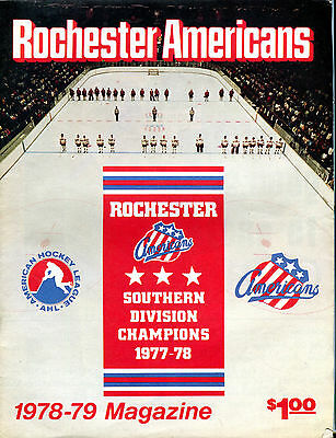 Rochester Americans 1978-79 Magazine AHL Amerks EX 010716jhe