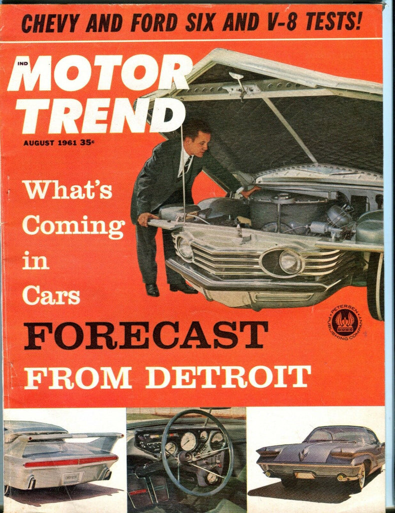 Motor Trend Magazine August 1961 Detroit Forecast VG No ML 053117nonjhe