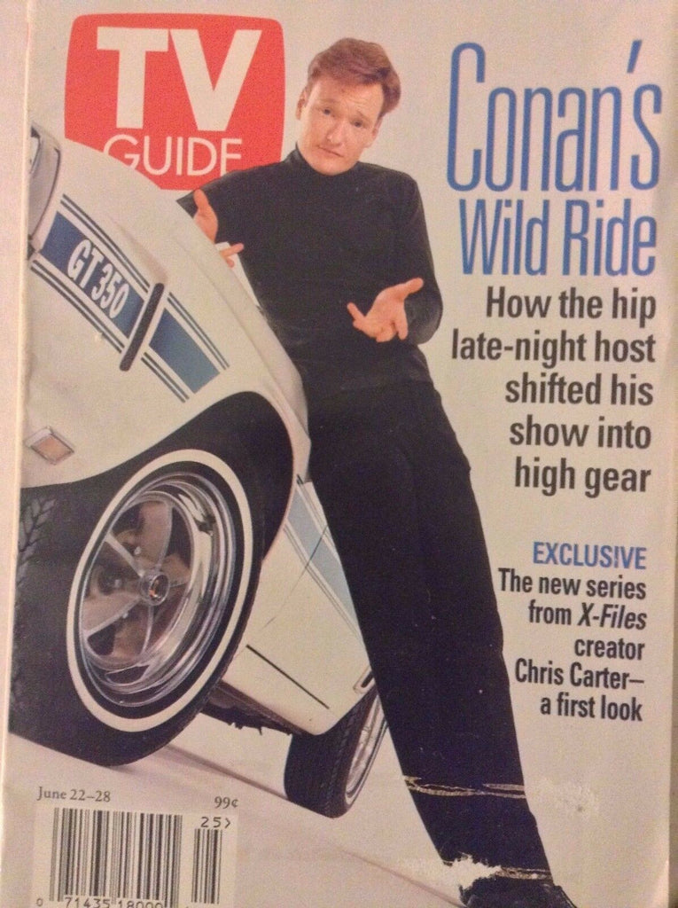 Tv Guide Magazine Conan O'Brien's Wild Ride June 22, 1996 082817nonrh