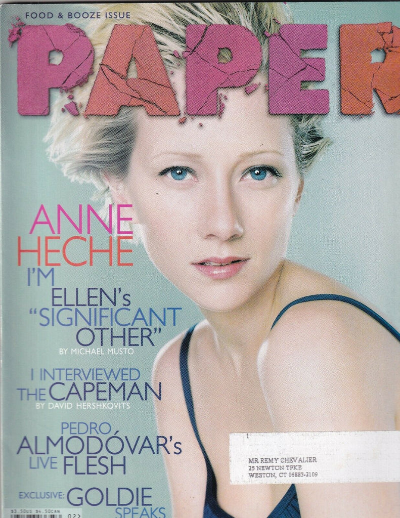 Paper Magazine Anne Heche Pedro Almodovar February 1998 082719nonr