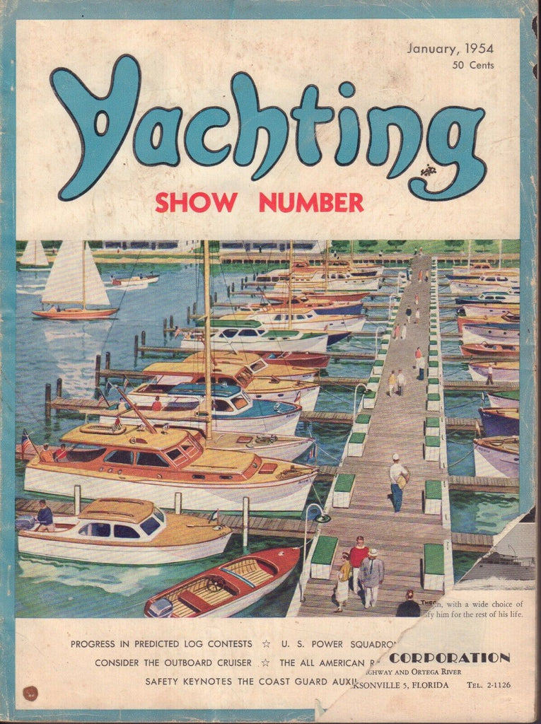 Yachting January 1954 Show Number Outboard Cruisers, Log Contests 042817nonDBE