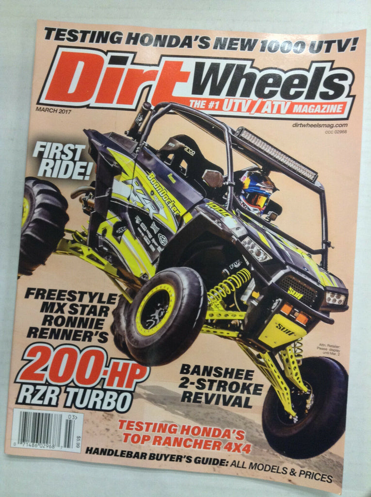 Dirt Wheels Magazine MX Star Ronnie Renner Banshee March 2017 032817nonR