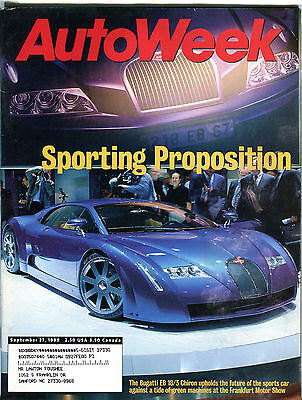 AutoWeek Magazine September 27 1999 Bugatti EB 18/3 Chiron EX 021916jhe