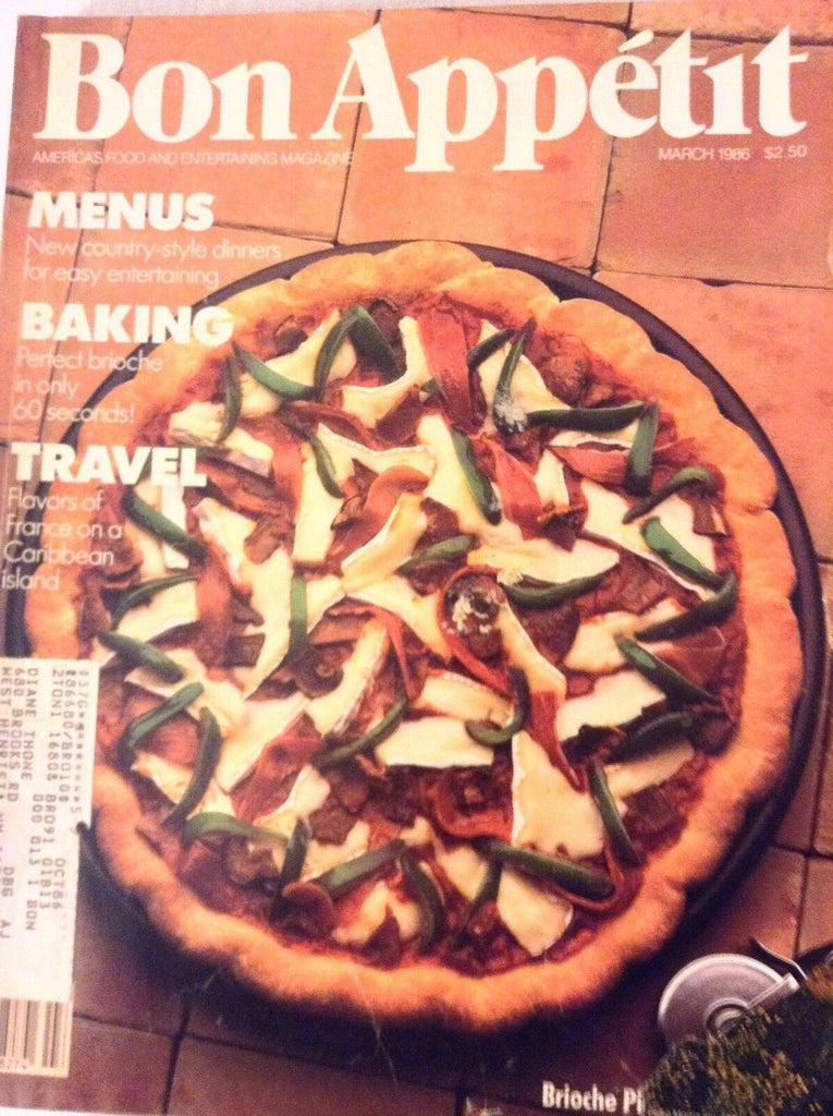 Bon Appetit Magazine Menus, Travel, And Baking March 1986 091117nonrh