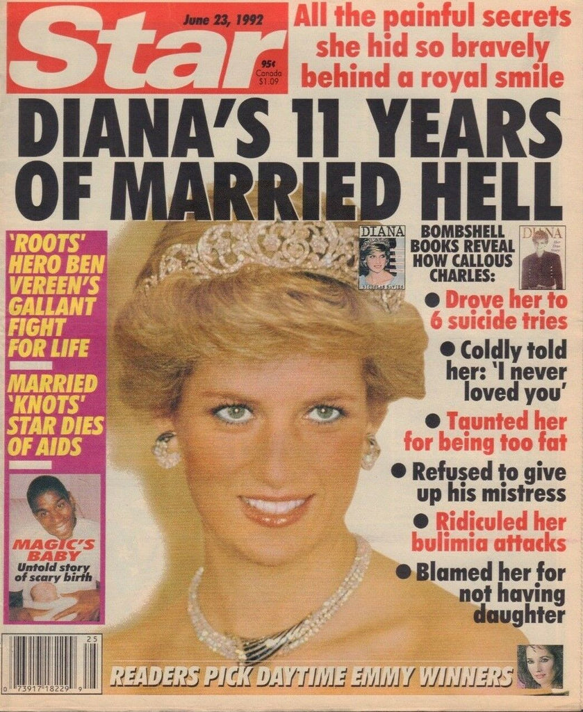 Star June 23 1992 Princess Diana Magic Johnson 020119DBE