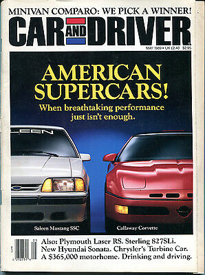 Car and Driver Magazine May 1989 American Supercars! Corvette VGEX 122915jhe