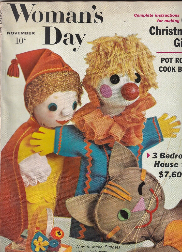 Woman's Day Magazine 63 Christmas Gifts November 1958 100719nonr