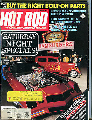Hot Rod Magazine April 1982 Saturday Night Specials! GD 071416jhe