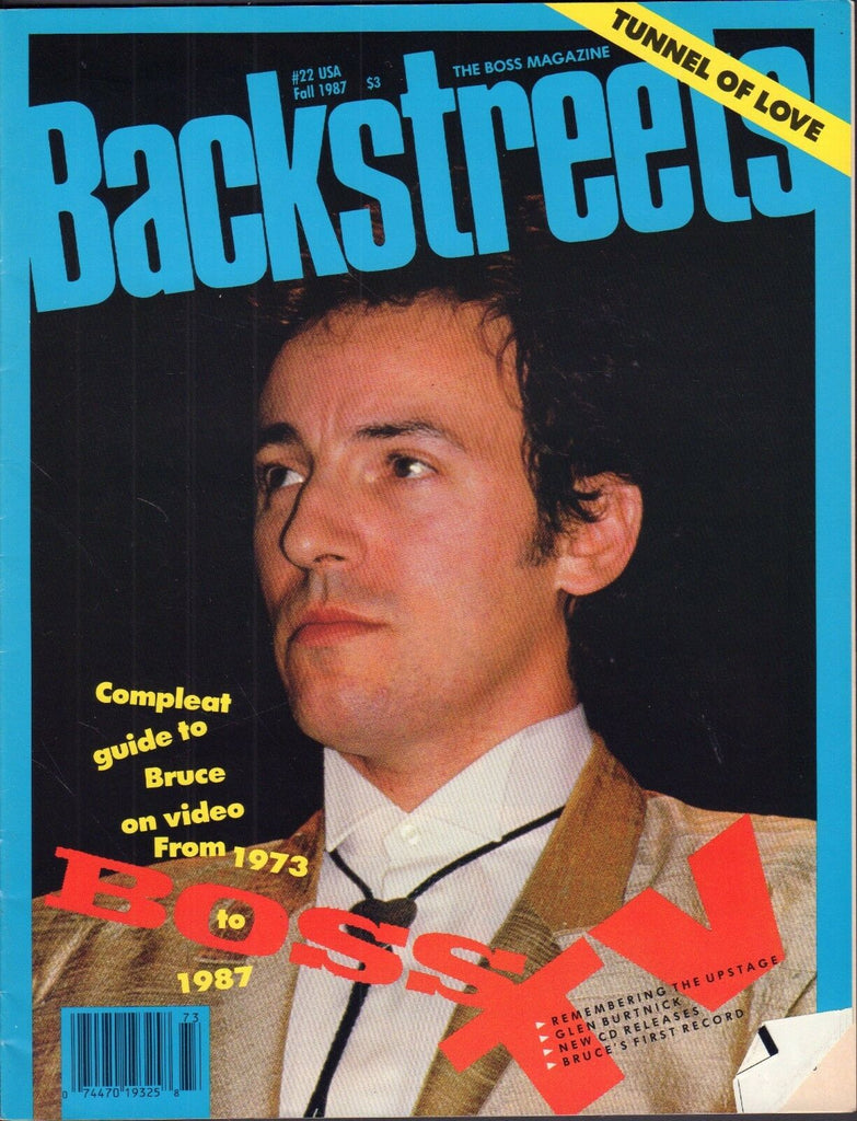 Backstreets Springsteen Magazine Fall 1987 Boss TV 012317DBE