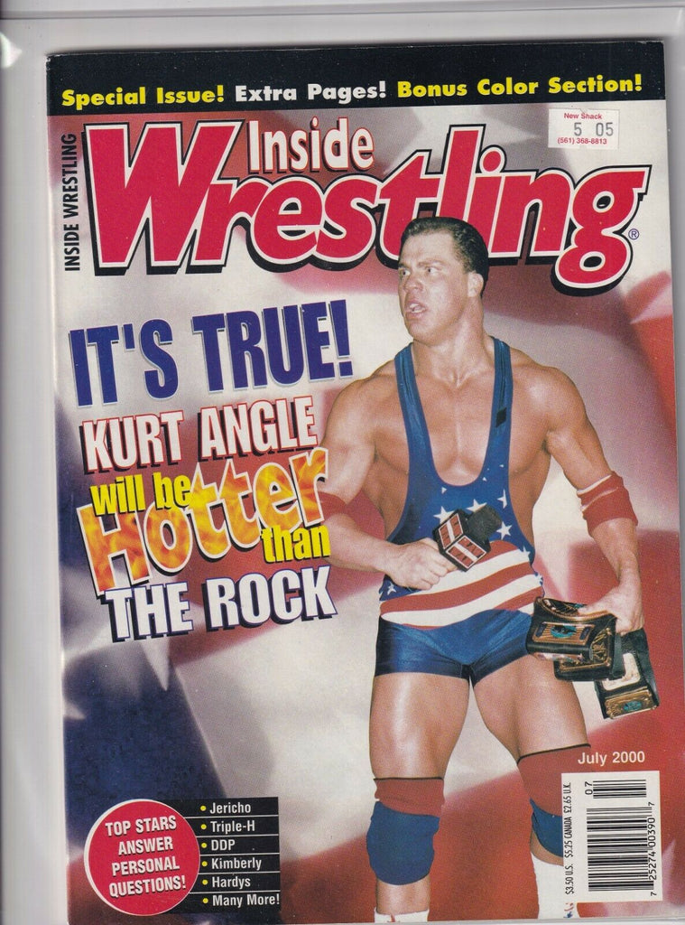 Inside Wrestling Magazine Kurt Angle Chris Jericho The Rock July 2000 060319nonr