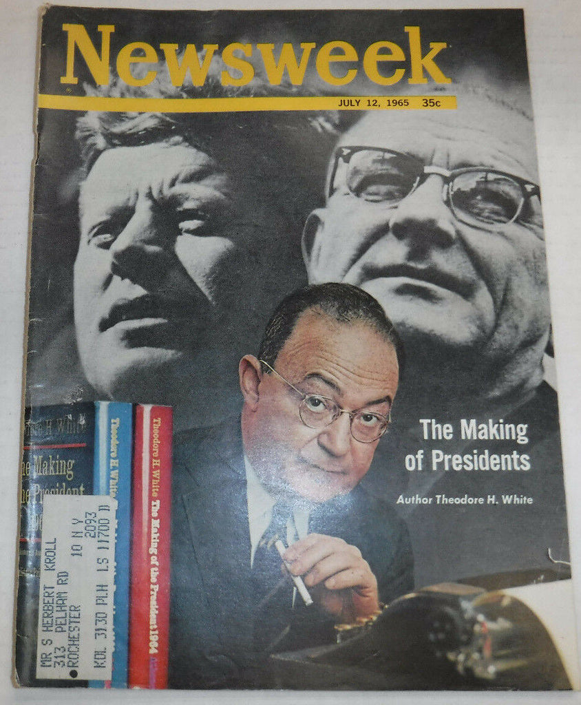 Newsweek Magazine Theordore White July 12, 1965 101116R