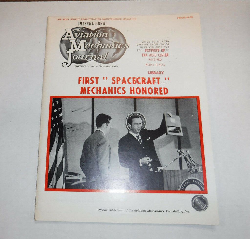 Aviation Mechanics Journal Magazine Spacecrafts November 1973 FAL FAA 110216R