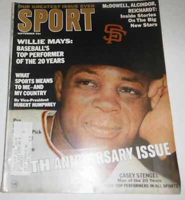 Sport Magazine Willie Mays & Casey Stengel September 1966 072814R