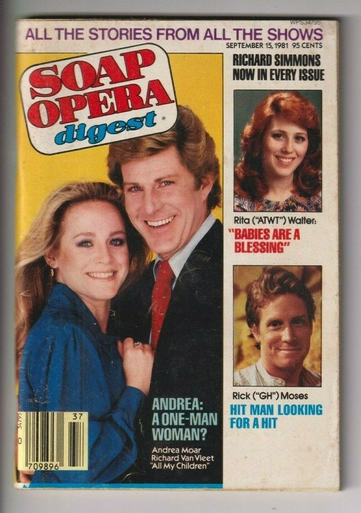 Soap Opera Digest Andrea Moar Richard Vleet September 15, 1981 111719nonr