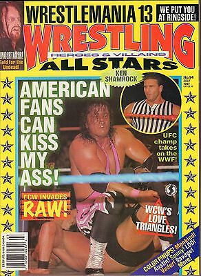 Wrestling Heroes & Villains All Stars July 1997 Ken Shamrock VG 050616DBE