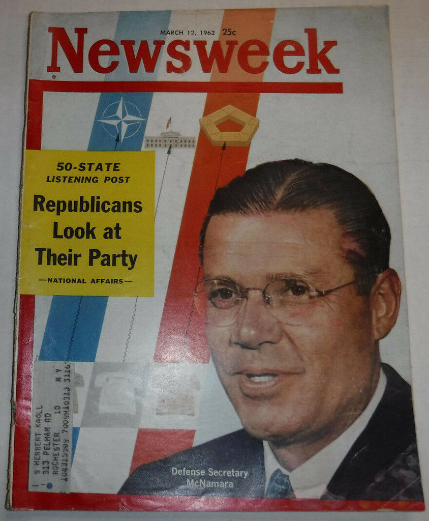 Newsweek Magazine Defense Secretary McNamara March 12, 1962 100316R2