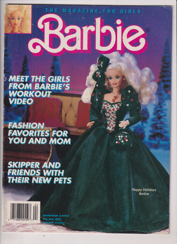 Barbie Mag Barbie's Workout Video & Happy Holidays Winter 1992 121719nonr