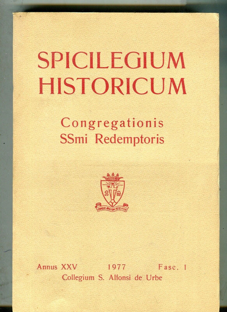 Spicilegium Histroricum Italian Book Congregationis 1977 Fasc. 1 071117nonjhe