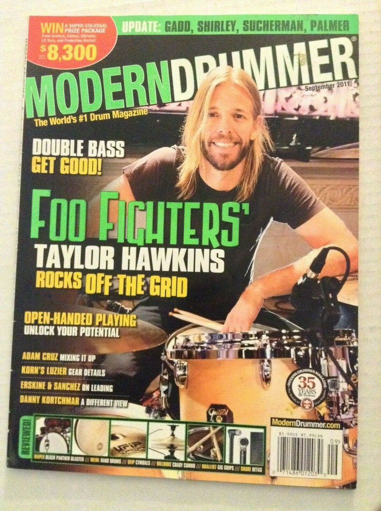 Modern Drummer Mag Foo Fighters Taylor Hawkins September 2011 080819nonrh