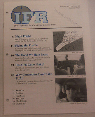 IFR Pilot Magazine Night Fright & Flying The Profile October 1994 FAL 061815R