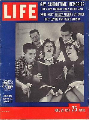 Life Magazine June 23 1958 Birthday, Hempstead Seniors VG 042116DBE