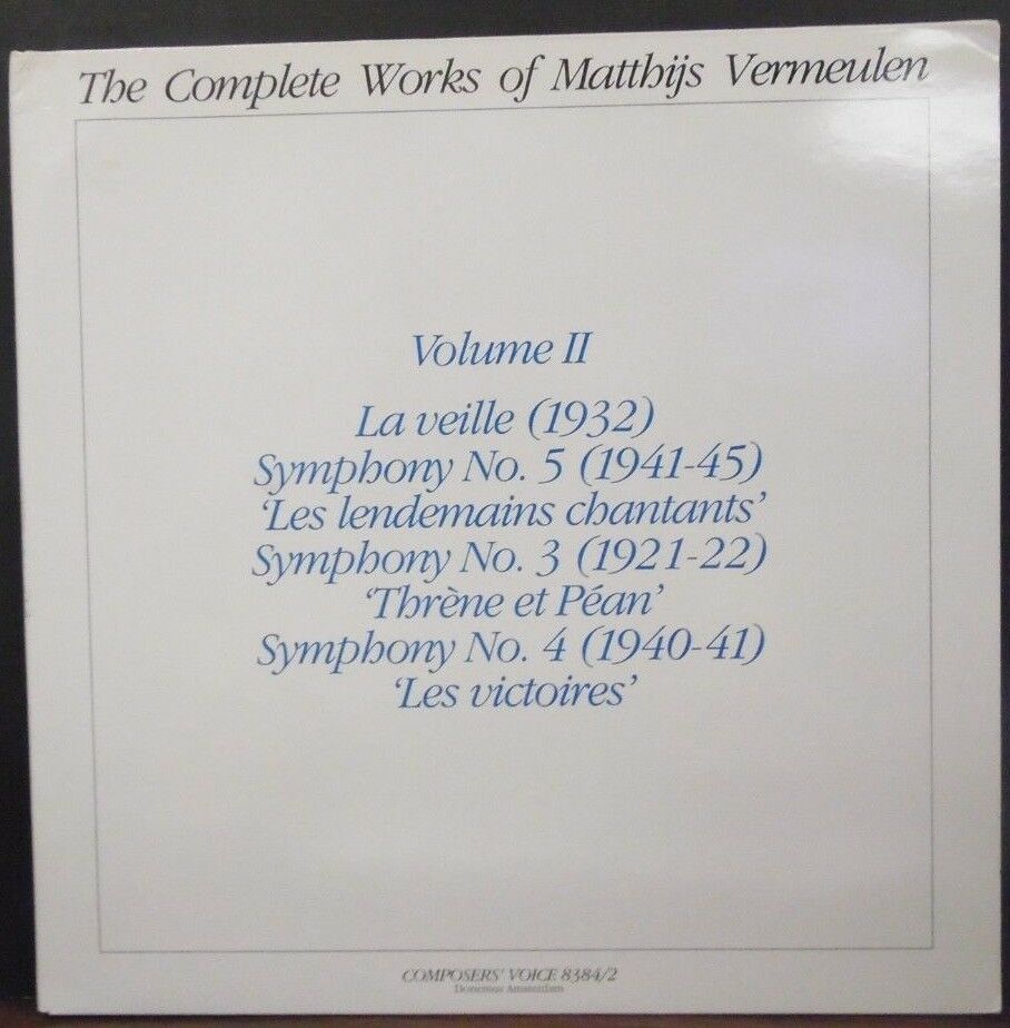 The Complete Works of Matthijs Vermeulen Vol II CVS-8384 010519LLE