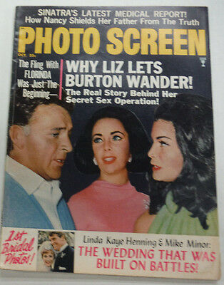 Photo Screen Magazine Elizabeth Burton & Frank Sinatra October 1968 062315R