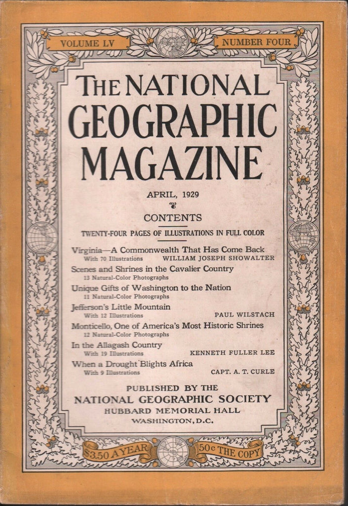 National Geographic April 1929 Jefferson's Little Mountain 020617DBE2