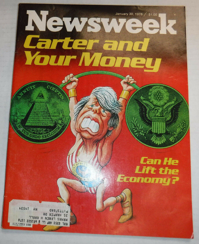 Newsweek Magazine Jimmy Carter And Your Money January 30, 1978 101016R2