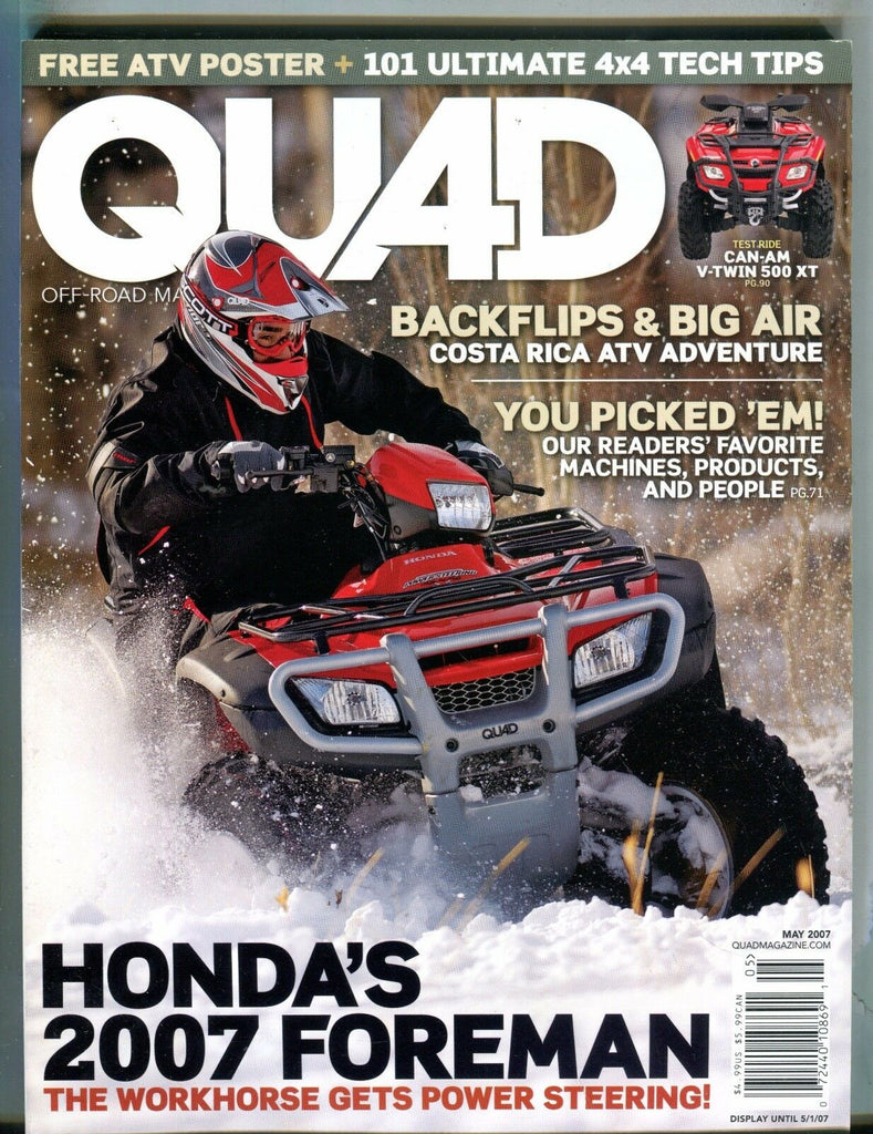 Quad Magazine May 2007 Honda Foreman EX No ML 032217nonjhe