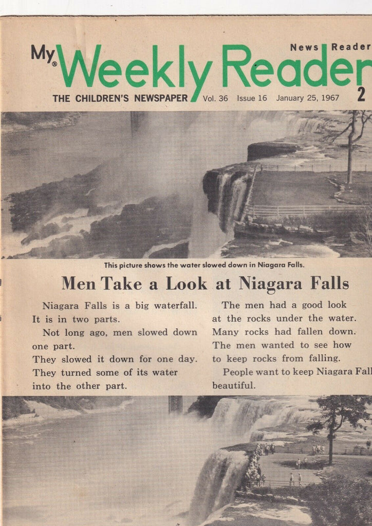 My Weekly Reader Mag Look At Niagra Falls January 25, 1967 090419nonr