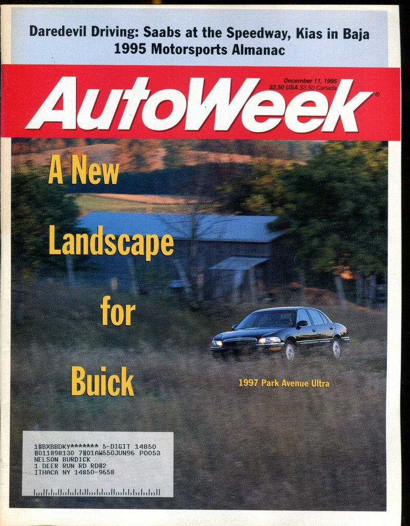 AutoWeek Magazine December 11 1995 1997 Park Avenue Ultra EX w/ML 022317nonjhe