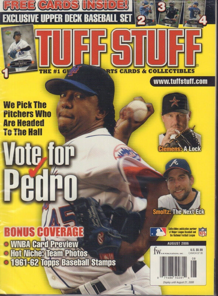 Tuff Stuff Magazine August 2006 Pedro Martinez Sealed 072217nonjhe