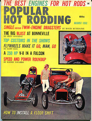 Popular Hot Rodding Magazine August 1962 250 HP V-8 Falcon EX NO ML 121415jhe