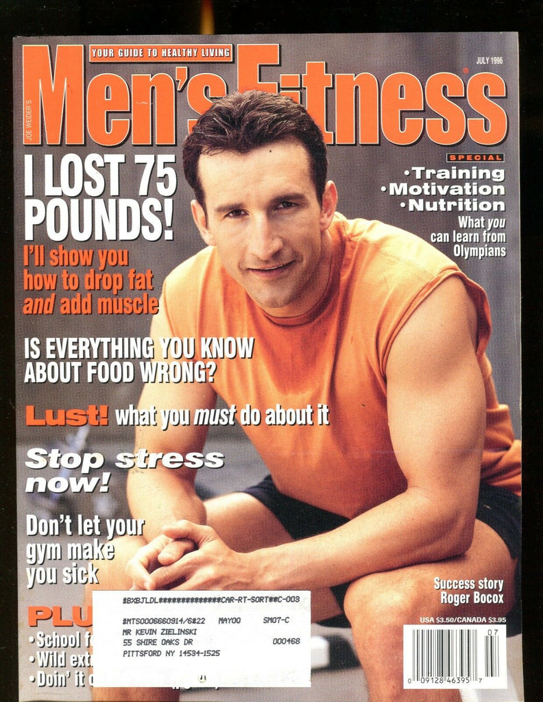 Men's Fitness Magazine July 1996 Roger Bocox EX No ML 012317jhe