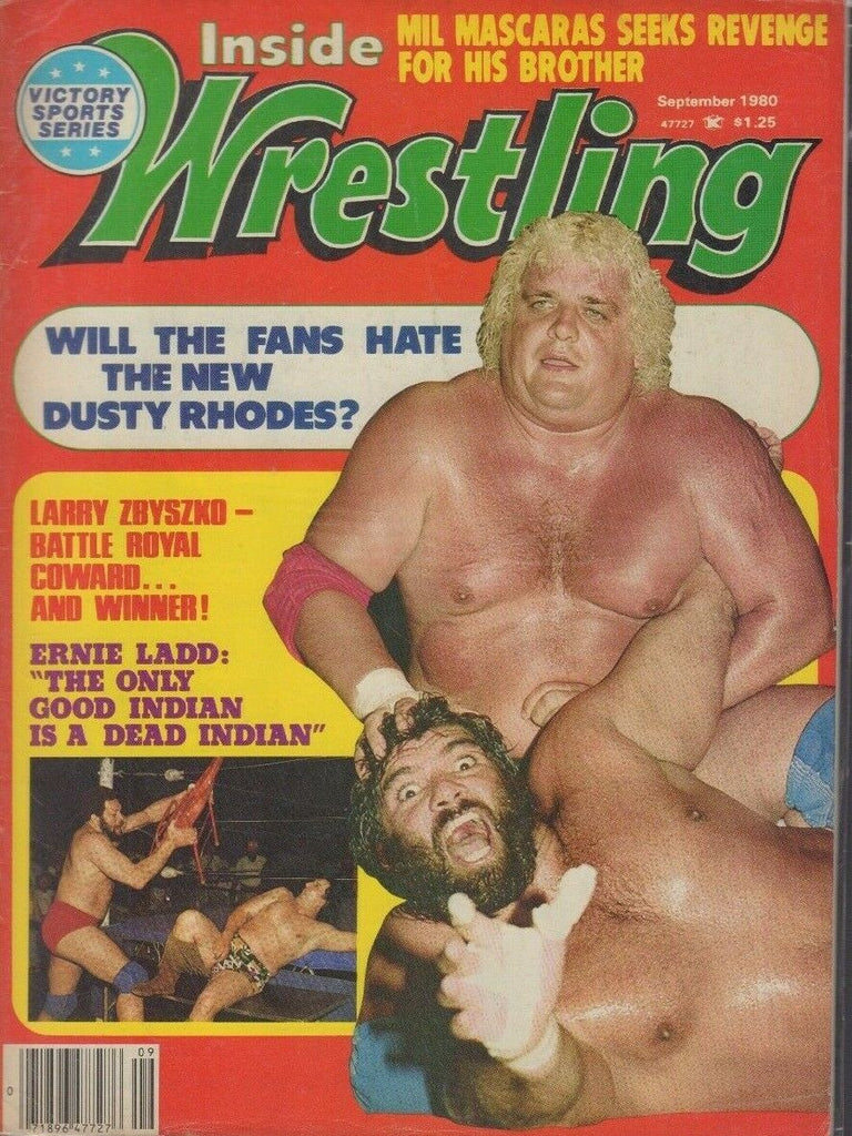 Inside Wrestling September 1980 Dusty Rhodes Larry Zbyszko 022819DBE