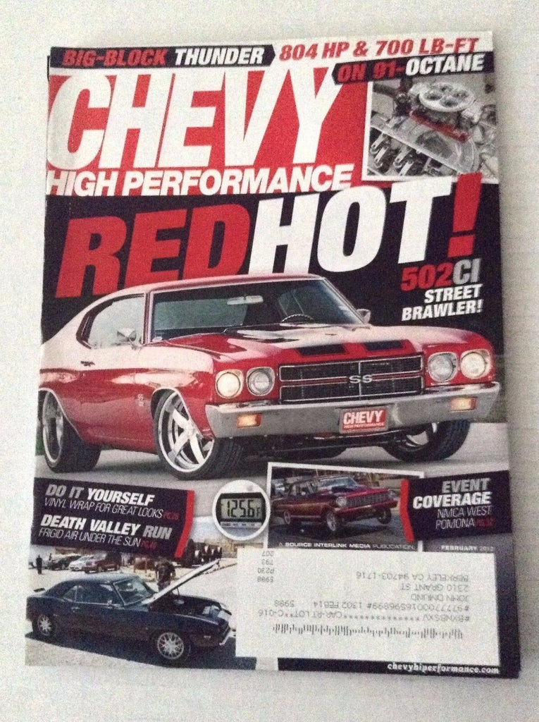 Chevy High Performance Magazine 502CI Street Brawler February 2013 031317NONRH