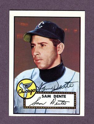 Autographed Signed 1952 Topps Reprint Series #304 Sam Dente White Sox w/coa jh33