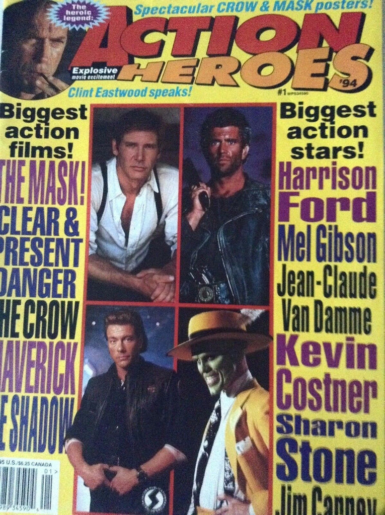 Action Heroes Magazine Harrison Ford Mel Gibson 1994 082217nonrh
