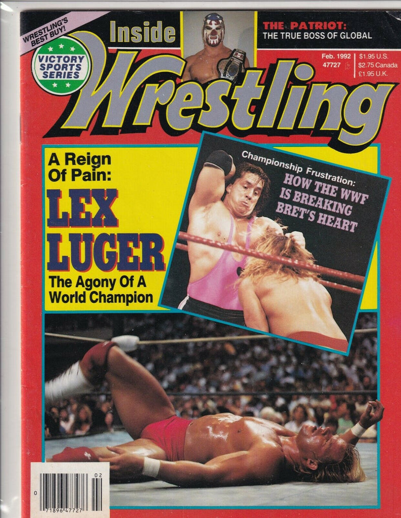 Inside Wrestling Brett Hart Lex Luger The Patriot February 1992 062219nonr