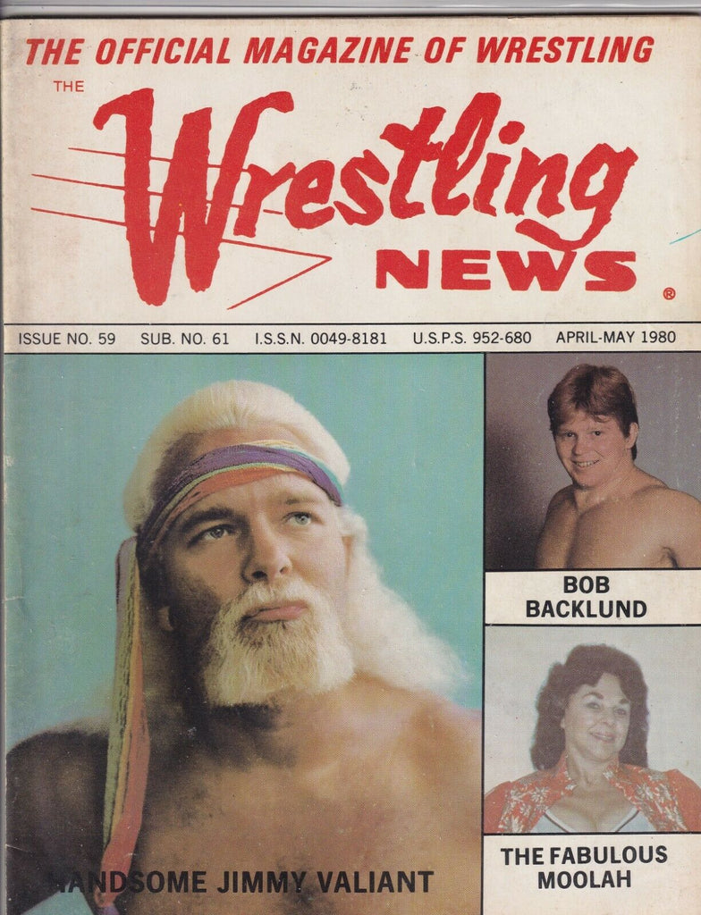 Wrestling News Jimmy Valiant Bob Backlund Lady Moolah Apr/May 1980 062219nonr