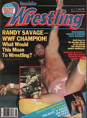 Inside Wrestling May 1986, Randy Savage, Stan Hansen VG 012116DBE
