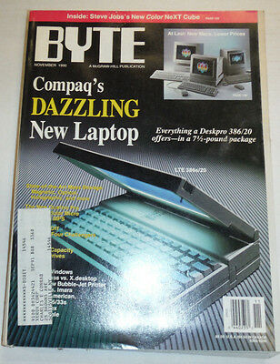 Byte Magazine Compaq's Dazzling New Laptop November 1990 111314R