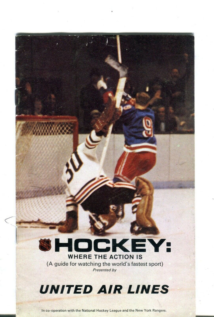 1967 Hockey Guide United Air Lines NY Rangers VG 012417jhe