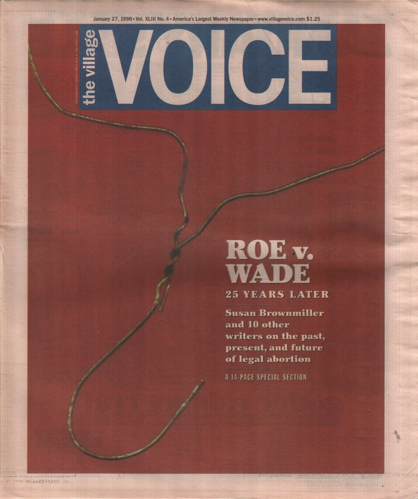 The Village Voice NYC January 27 1998 Roe V Wade Susan Brownmiller 122019AME2