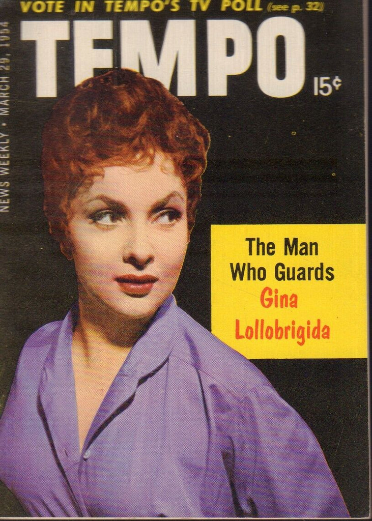 Tempo Digest March 29 1954 Gina Lollobrigida Cheesecake Pin Up 091218AME2